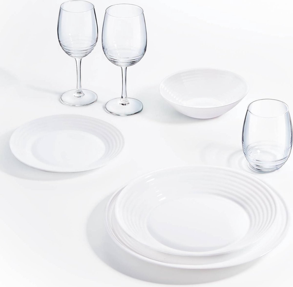 LUMINARC Harena servies met soepkom 18 stuks (soepkom 20 cm)