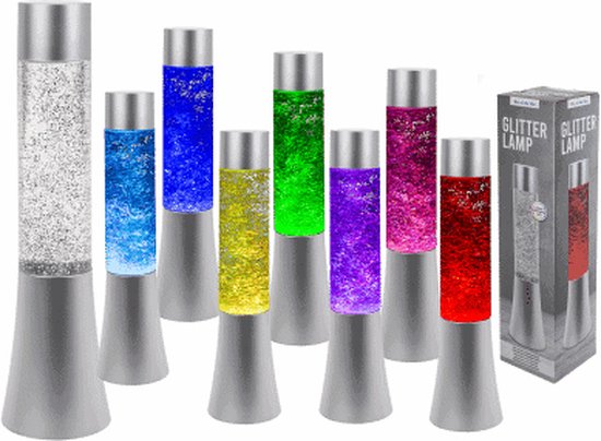 Evaluatie vastleggen Symmetrie Glitterlamp met van kleur veranderende LED | bol.com