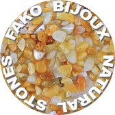 Fako Bijoux® - Stukjes Natuursteen - Natuursteen Chips - Stukjes Onregelmatige Natuursteen Split In Doosje - 5-8mm - 60-70 Gram - Gele Aventurijn