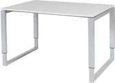 Verstelbaar Bureau - Domino Plus 120x80 wit - alu frame