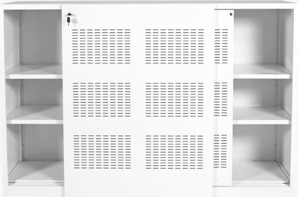 PLUS - Archiefkast met slot - Dossierkast - schuifdeurkast enkelzijdig