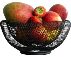QUVIO Fruitschaal / Fruitmand / Fruitschaal zwart / Fruitman