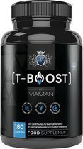 Viaman Testosterone Booster capsules - 180 natuurlijke libido pillen voor 3 maanden - Voor betere prestaties in de slaapkamer - Met zink, selenium en maca wortel