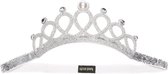 Prinses - Kroon met parel - Zilver - Frozen - Rapunzel - Doornroosje - Elsa - Anna - Prinsessenjurk - Verkleedkleding