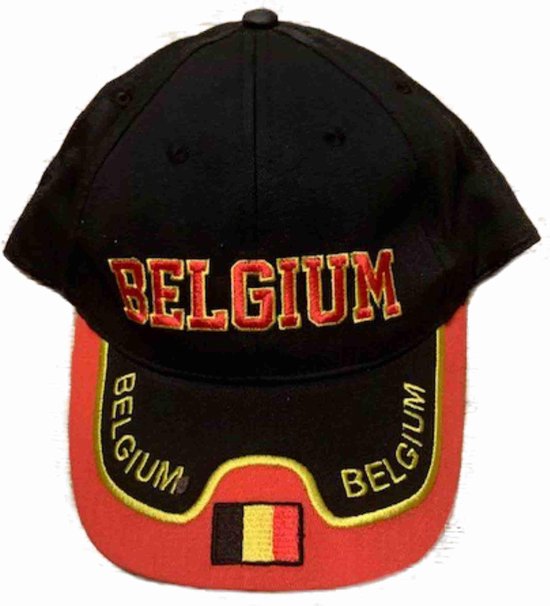 Cap zwart Belgium met Belgische vlag geborduurd| WK Voetbal Qatar 2022 |  Rode Duivels... | bol