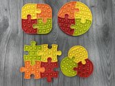 fidget toys - pop it puzzel - 4 stuks pop it puzzel - apart verpakt pop it puzzel - nieuwe ontwerp - leuke cadeau voor jongens en meisje - leuk voor school speelgoed -  -