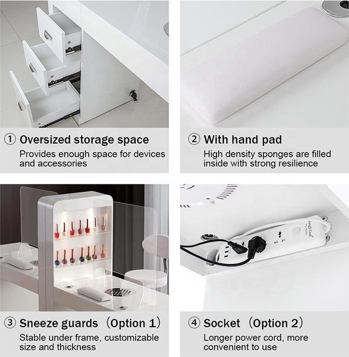 Table de manucure MR02 pour faire des soins des ongles de qualité