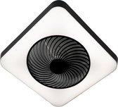 QAZQA climo - Ventilateur de plafond avec lampe - 1 lumière - L 55 cm - Noir