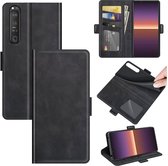 Sony Xperia 1 III hoesje - MobyDefend Luxe Wallet Book Case (Sluiting Zijkant) - Zwart - GSM Hoesje - Telefoonhoesje Geschikt Voor: Sony Xperia 1 III