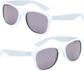 6x stuks witte kinder feest- en zonnebril - Verkleedbrillen