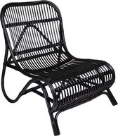 Zwarte Rotan Loungestoel - 65x71x78 cm