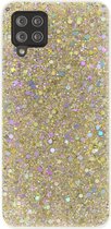 - ADEL Premium Siliconen Back Cover Softcase Hoesje Geschikt voor Samsung Galaxy A42 - Bling Bling Glitter Goud