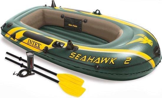 Intex Opblaasboot Seahawk 2 Tweepersoons Groen 236 X 114 X 41 Cm