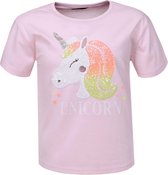 Meisjes shirt unicorn - GLO STORY - maat 164 - roze