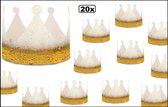 20x Bier kroon - bier koning bierfeest gele rakker carnaval festival apres ski biertje