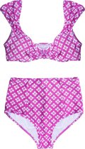 Jonge dames bikini high waist Pink - S (Valt klein)