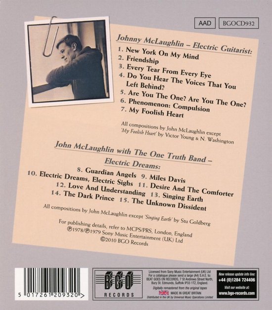 Electric Guitarist / Electric Dreams, John Mclaughlin CD (album
