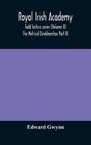 Royal Irish Academy; Todd lecture series (Volume X) The Metrical Dindshenchas Part III.