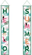 Zomerbanners | 2 Stuks | Feestdecoratie | Themafeest | Polyester | Welkomstbanner | 1.8 Meter