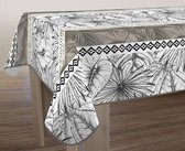 Tafelkleed anti-vlek Feuillages gris rond 160 cm Tafellaken - Decoratieve Tafel Accessoires - Woonkamer Decoratie - Bonne et Plus®