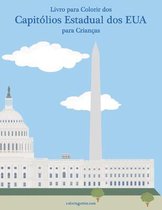 Livro para Colorir dos Capitolios Estadual dos EUA para Criancas