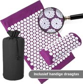 Spijkermat - Acupressuur Mat - Met Kussen - Met handige draagtas - Toegang Spotify Playlist