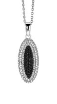 Orphelia Hanger + Ketting Black & White Pave Zirconium ZH-4799