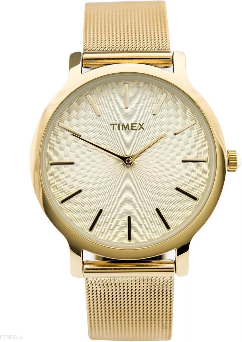 Timex Metropolitan TW2R36100 Horloge - Staal - Goudkleurig - Ø 34 mm