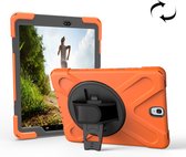 Samsung Galaxy Tab S3 9.7 Hoes - Mobigear - Shockproof Strap Serie - Hard Kunststof Backcover - Oranje - Hoes Geschikt Voor Samsung Galaxy Tab S3 9.7