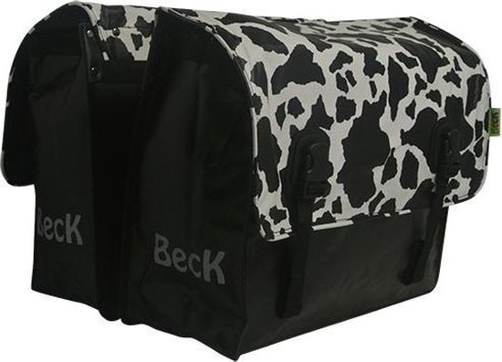 Beck Classic Cow - Dubbele Fietstas - 45 l - Zwart;Wit - Beck