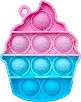 Blij Kind - Fidget - Pop it - Cupcake - Mini - Dye Tye - Roze - Turquoise - Blauw - Sleutelhanger - Mini