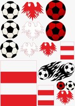 Raamsticker WK voetbal XL Polen - Versiering wit/rood - Polen - WK voetbal - Raamdecoratie voetbal - wit rood - voetbalsupporter - raamsticker Polen - voetbal zomer - stickers