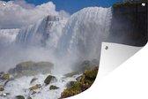 Tuindecoratie Rotsformaties voor de Niagarawatervallen - 60x40 cm - Tuinposter - Tuindoek - Buitenposter