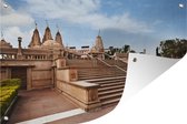Tuindecoratie De Aziatische Swaminarayan-tempel in India - 60x40 cm - Tuinposter - Tuindoek - Buitenposter