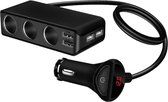 SVH Company - Autolader Splitter met 4 USB Poorten – Sigarettenaansteker Auto Lader – 12V – 120W Output – Zwart