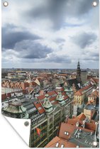 Tuindecoratie Stadsgezicht van Wroclaw Polen - 40x60 cm - Tuinposter - Tuindoek - Buitenposter