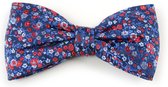 Strik zijden navy/rood