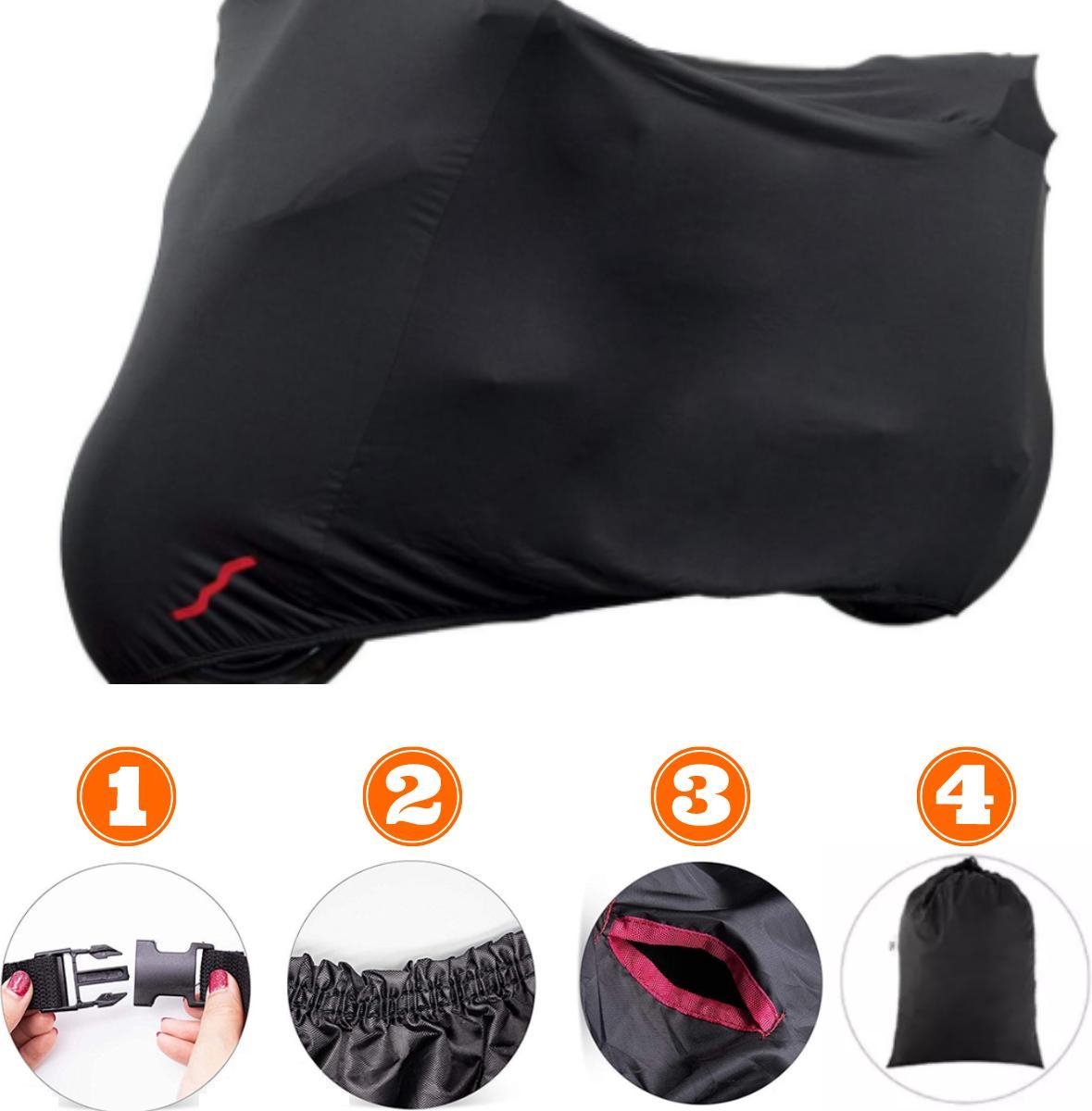 Easavida® Scooterhoes XL inclusief draagtas – Motorhoes buiten – Fietshoes voor 2 fietsen – 245 x 10