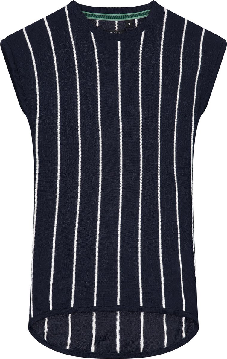 Levv shirt-jurk Gisa donker blauw met witte strepen voor meisjes - maat 98