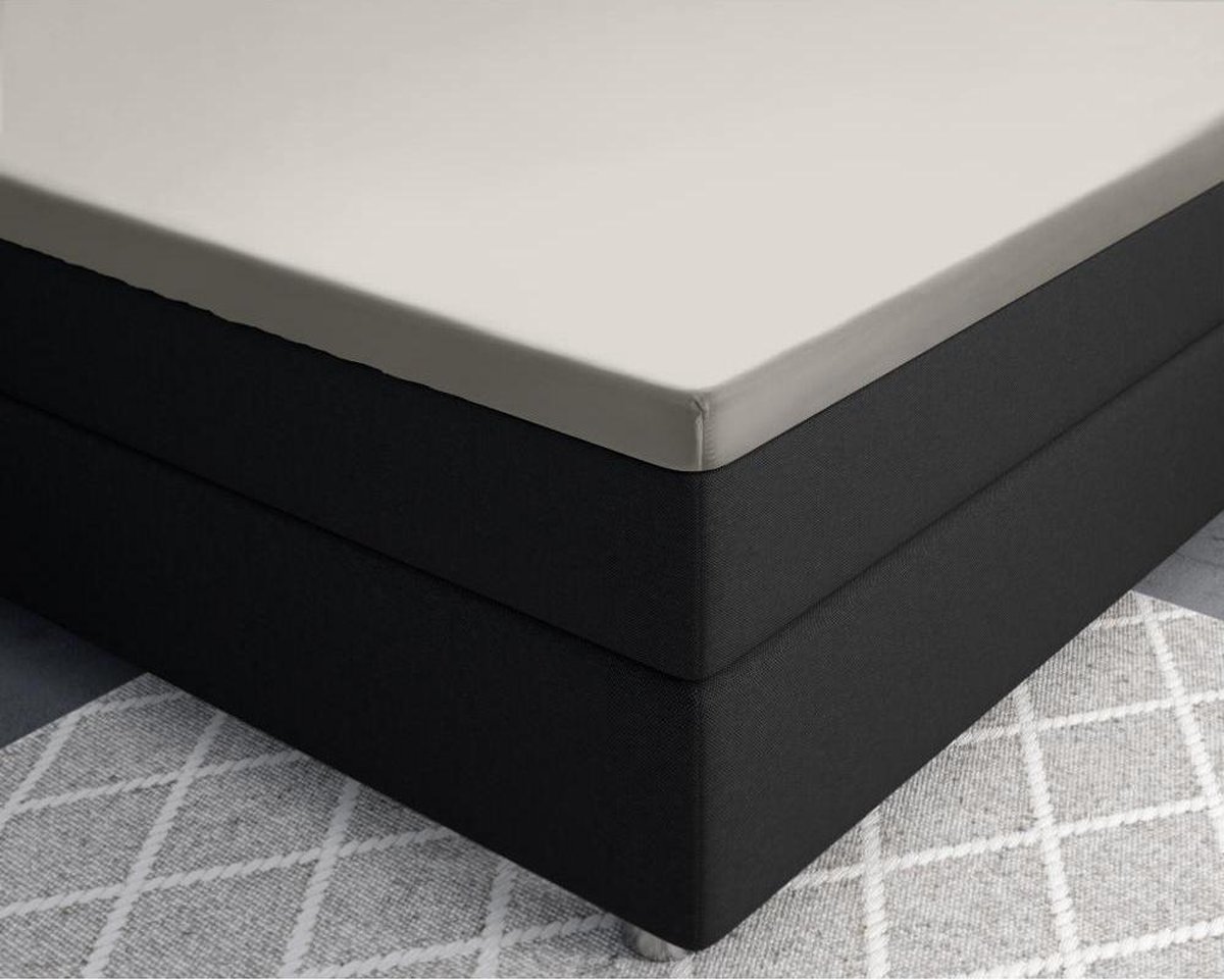 Primaviera Deluxe Splittopper Hoeslaken Satijn - 180 x 220 - Creme