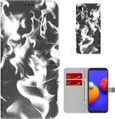 Voor Samsung Galaxy A01 Core Cloud Fog Pattern Horizontal Flip Leather Case met houder & kaartsleuf & portemonnee (zwart)