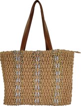 Raffia handtas Qischa camel