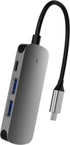USB C - dockingstation , 4-in-1 Space Aluminium USB C-adapter met 4K HDMI, 100W stroomvoorziening,USB 3.0/2.0Type C hub Geschikt voor: MacBook / Pro / Air / Dell / Lenovo / HP en andere Type C Windows Computer - laptops