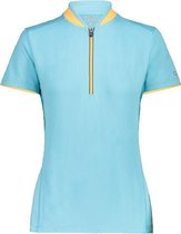 Cmp Fietsshirt Half-zip Dames Polyester Blauw/geel Maat Xxs