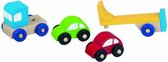Detoa Auto's Truck And Cars Junior 14 Cm Hout 4-delig