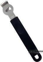 Jumada's Citroenrasp - Citrusrasp - Zesteur - Peeling - Keukenaccessoire - Zwart/Zilver