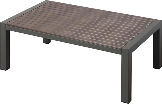 Onderling verbinden diamant Ronde Brulo - aluminium-lounge - Tuintafel - 100 x 60 x 40 cm - bijzettafel - tuin  - tafel -... | bol.com