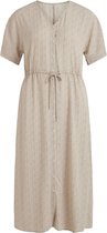 Vila VIBEATA S/S SHIRT DRESS Sandshell Dames Jurk - Maat 44