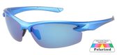 Zonnebril - Sportbril - UV400 Bescherming Cat. 3 - Gepolariseerde Glazen 70 mm - Blauw