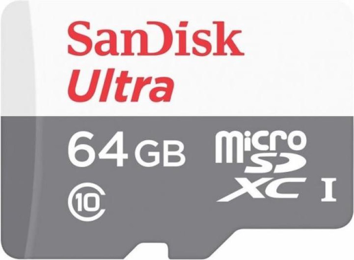 Micro SD geheugenkaart met adapter SanDisk SDSQUNR-064G-GN6TA